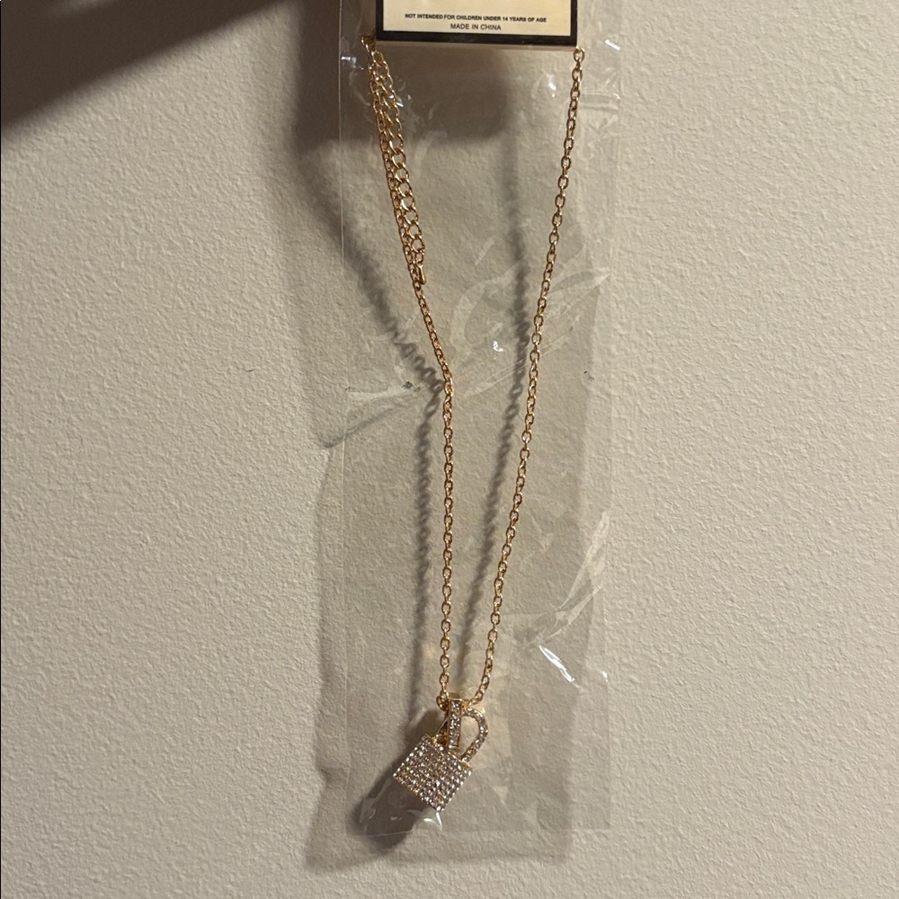 Gold Lock Necklace
